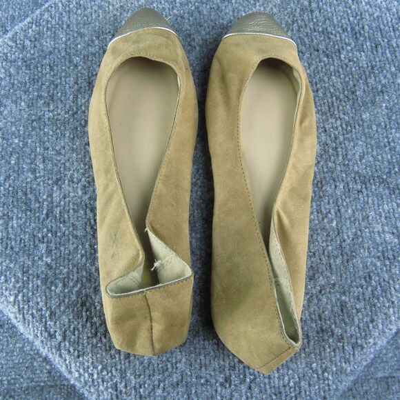 Old Navy Women Ballet Shoes Size 8.5 Medium Brown Fabric Slip On - Picture 6 of 9